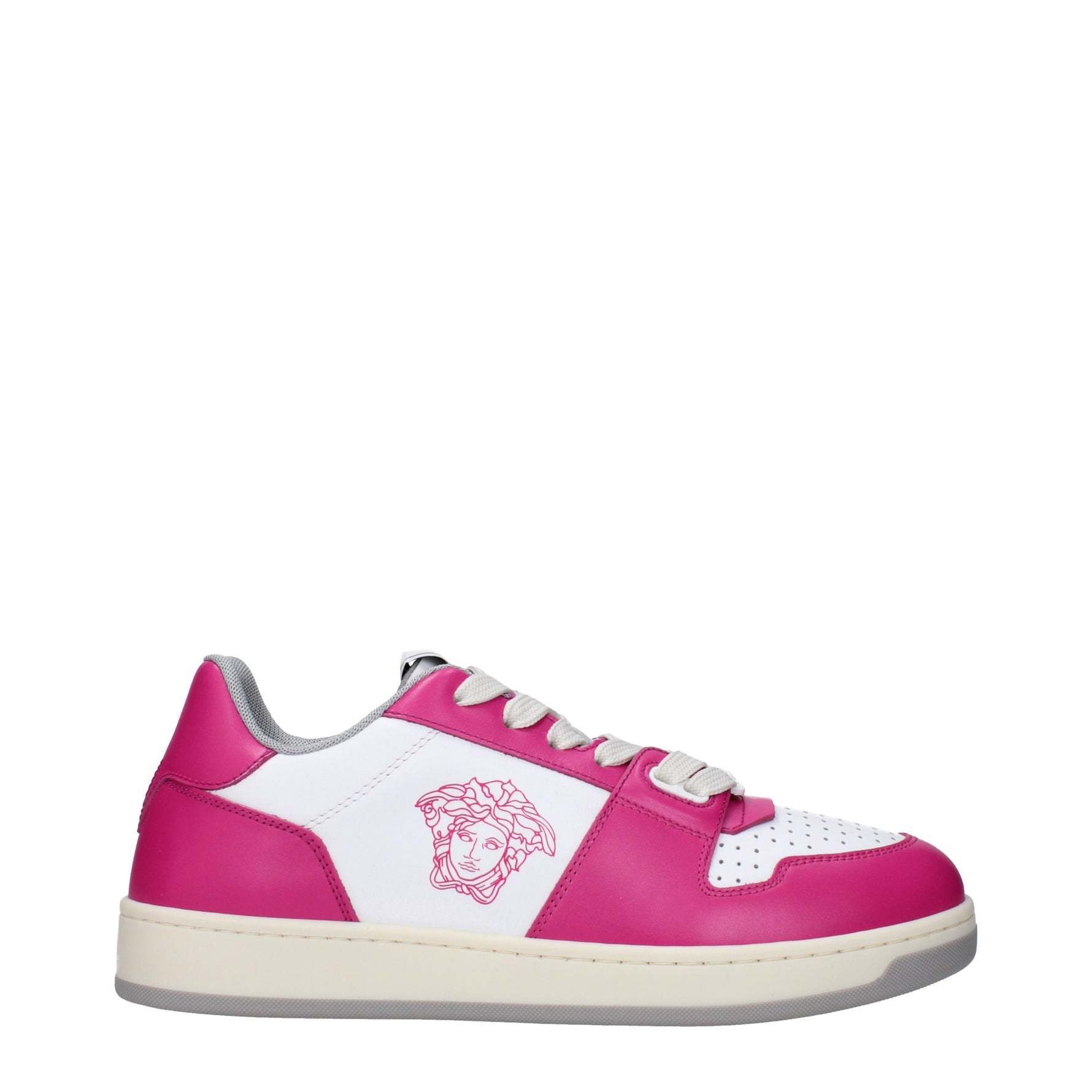 スニーカー VERSACE Sneakers Women Leather White/Fuchsia