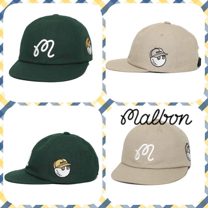 【Malbon】ゴルフ/送料関税込★Malbon Logo Short Brim Ball Cap