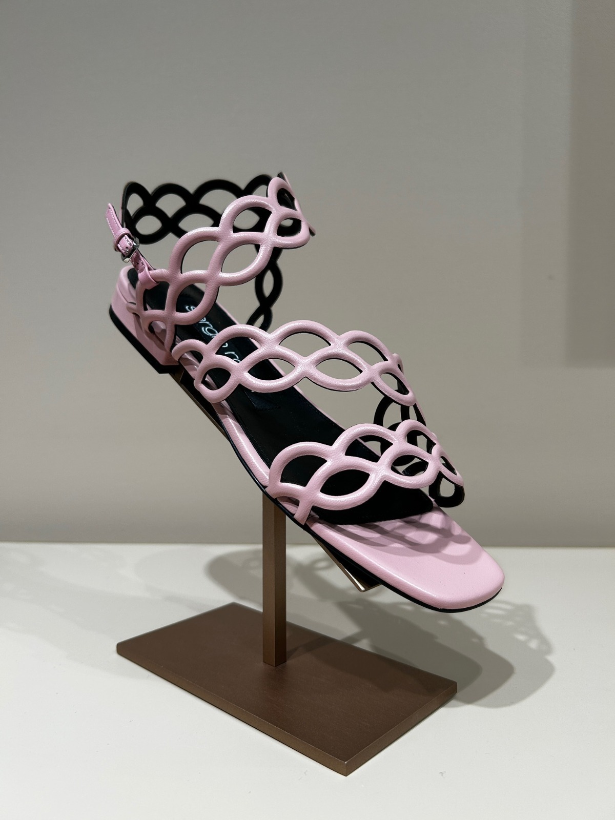 サンダル・ミュール Sergio Rossi Sr mermaid sandal flat nappa seventy light rose