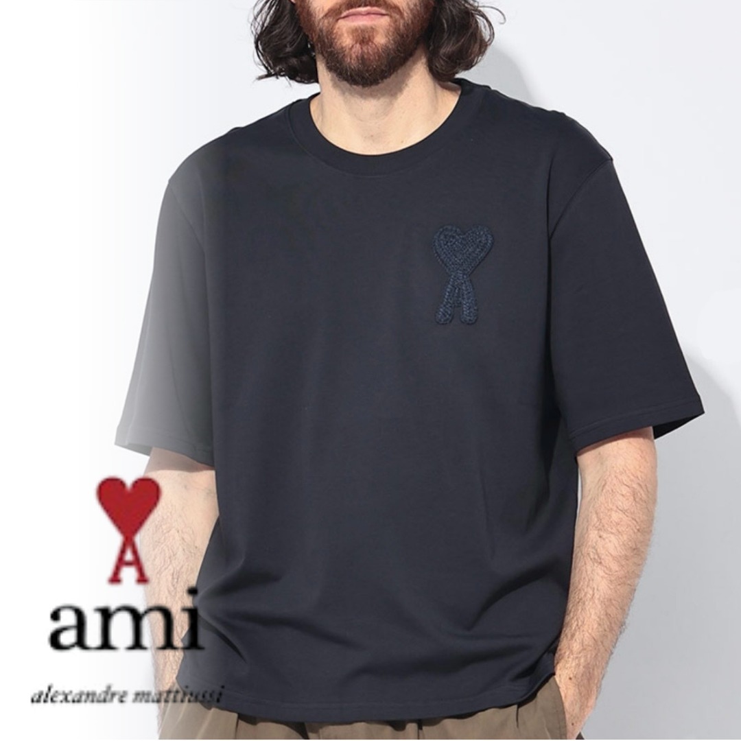 ★AMI PARIS[アミパリス] ロゴパッチ クルーネックTシャツ★
