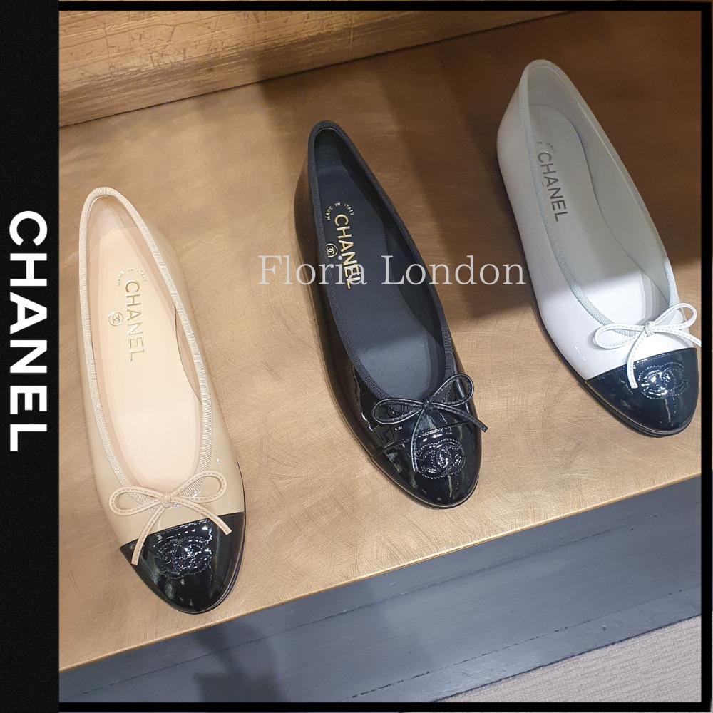 全体エナメルで可愛い ★ CHANEL バレリーナ シューズ