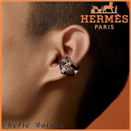【片耳用☆編み込みがポイント☆】HERMES Flibustier イヤーカフ HERMES】革の編込み 耳たぶにフィット☆Flibustier イヤーカフ