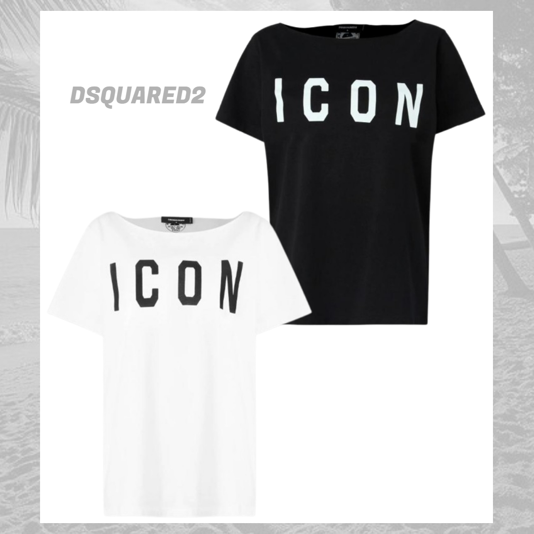 ☆DSQUARED2☆ ICON ボートネックコットンTシャツ♪