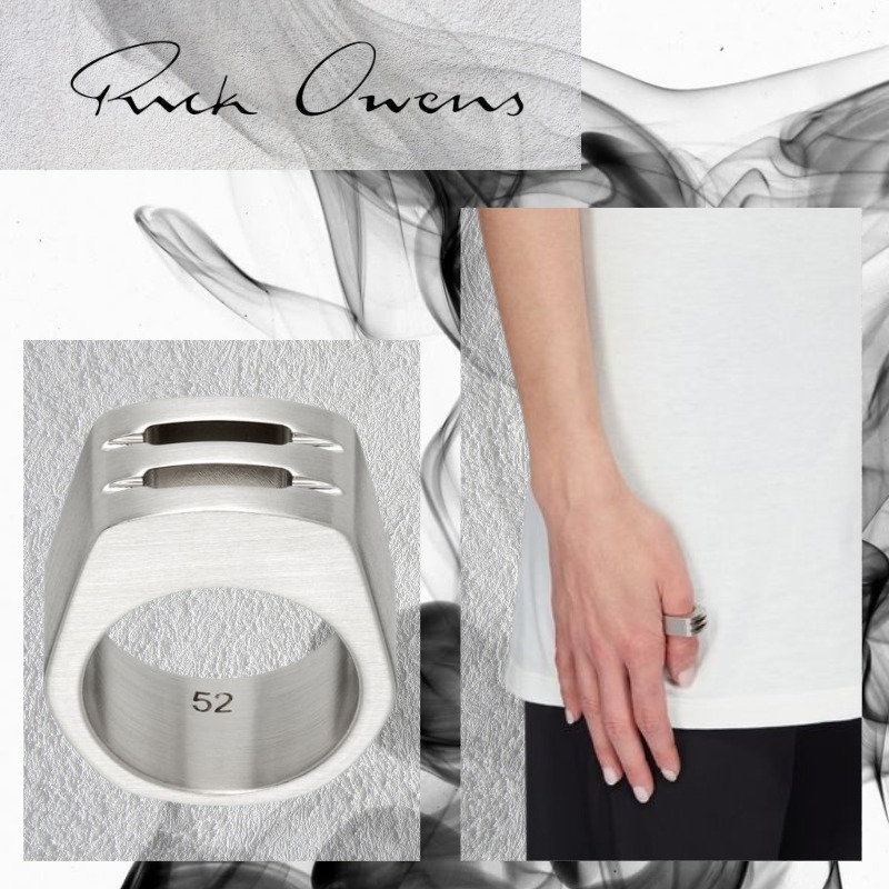【RICK OWENS】リックオウエンス グリル リング シルバー