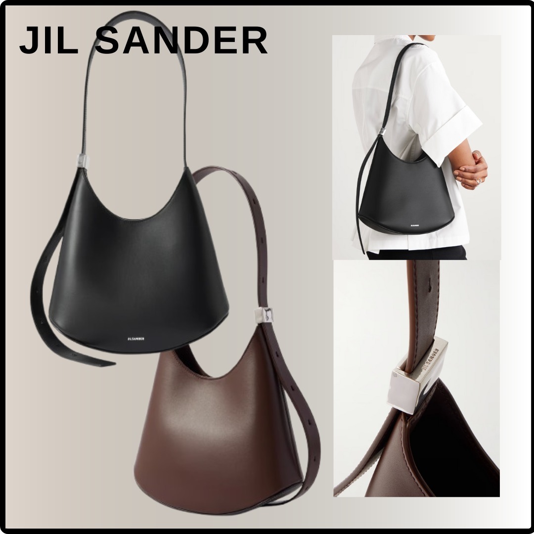 【JIL SANDER】 レザー スモール ショルダーバッグ 装飾付き