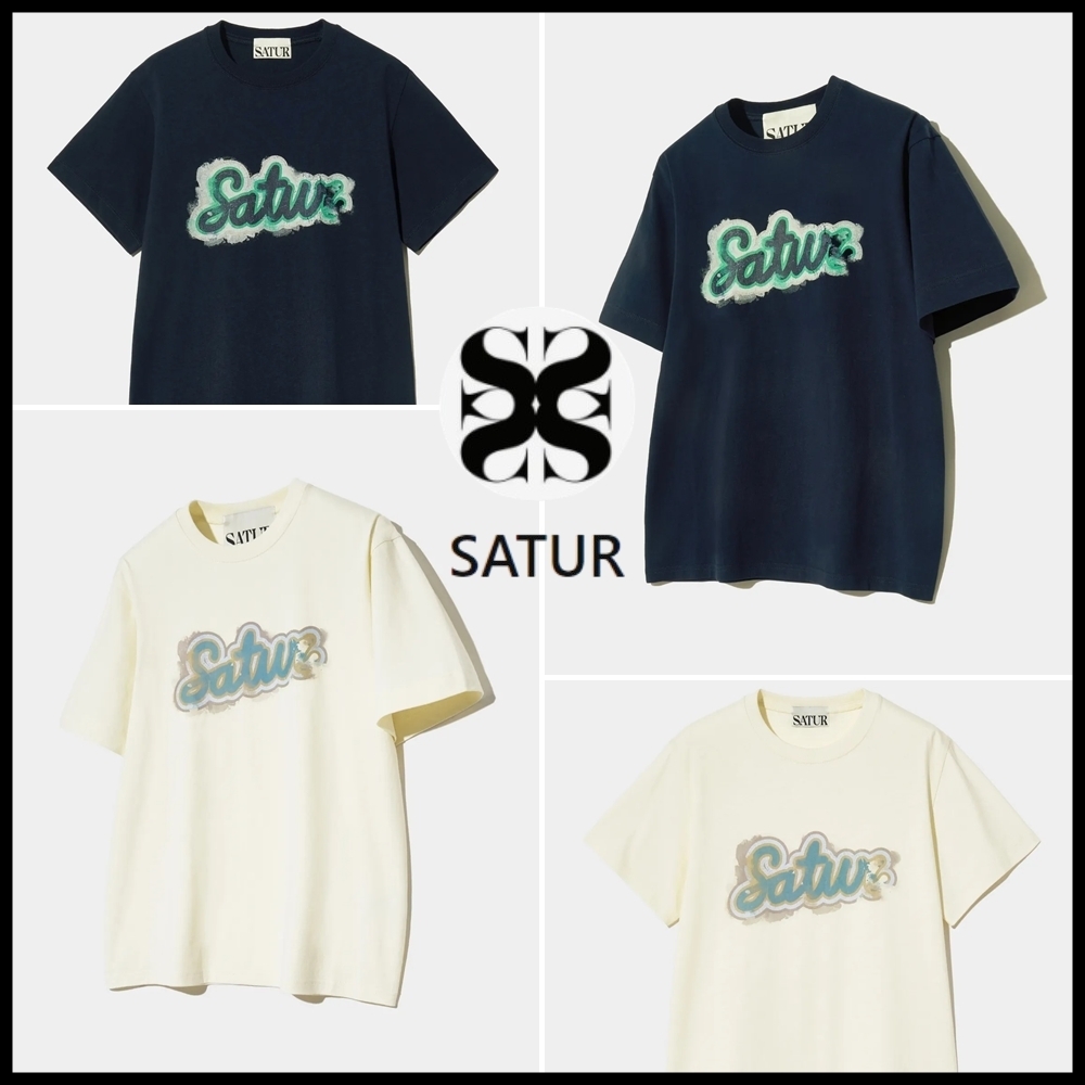 【SATUR】 Smudged logo Artwork T-SHIRT★送料・関税込★