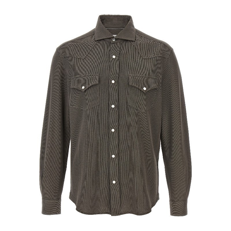 Tシャツ・カットソー BRUNELLO CUCINELLI SS25 Silk shirt (MW8666666 C3437)