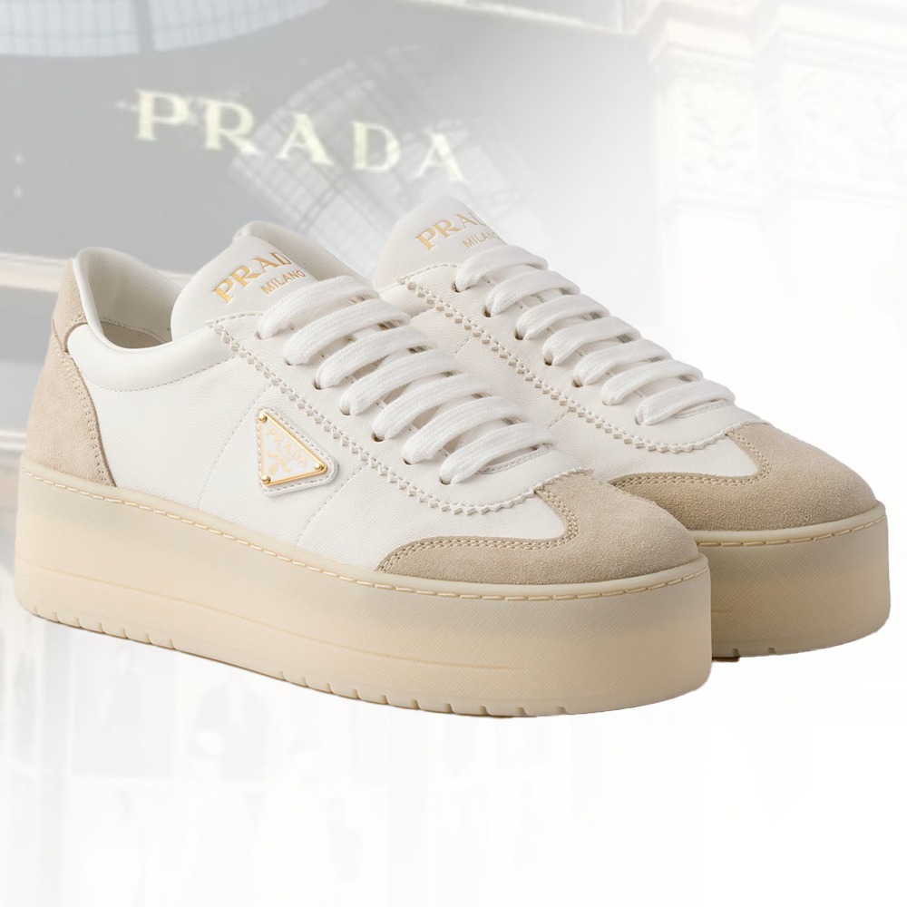 【ナッパ＆スエード】PRADA ダウンタウン ボールド スニーカー