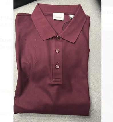 【BURBERRY】HARTFORD 長袖 チェック柄ディテールポロシャツ BURBERRY】HARTFORD 長袖 チェック柄ディテールポロシャツ
