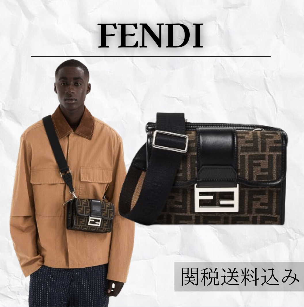 FENDI FF ロゴ ダブルバゲット バッグ ブラウン【注目商品】★