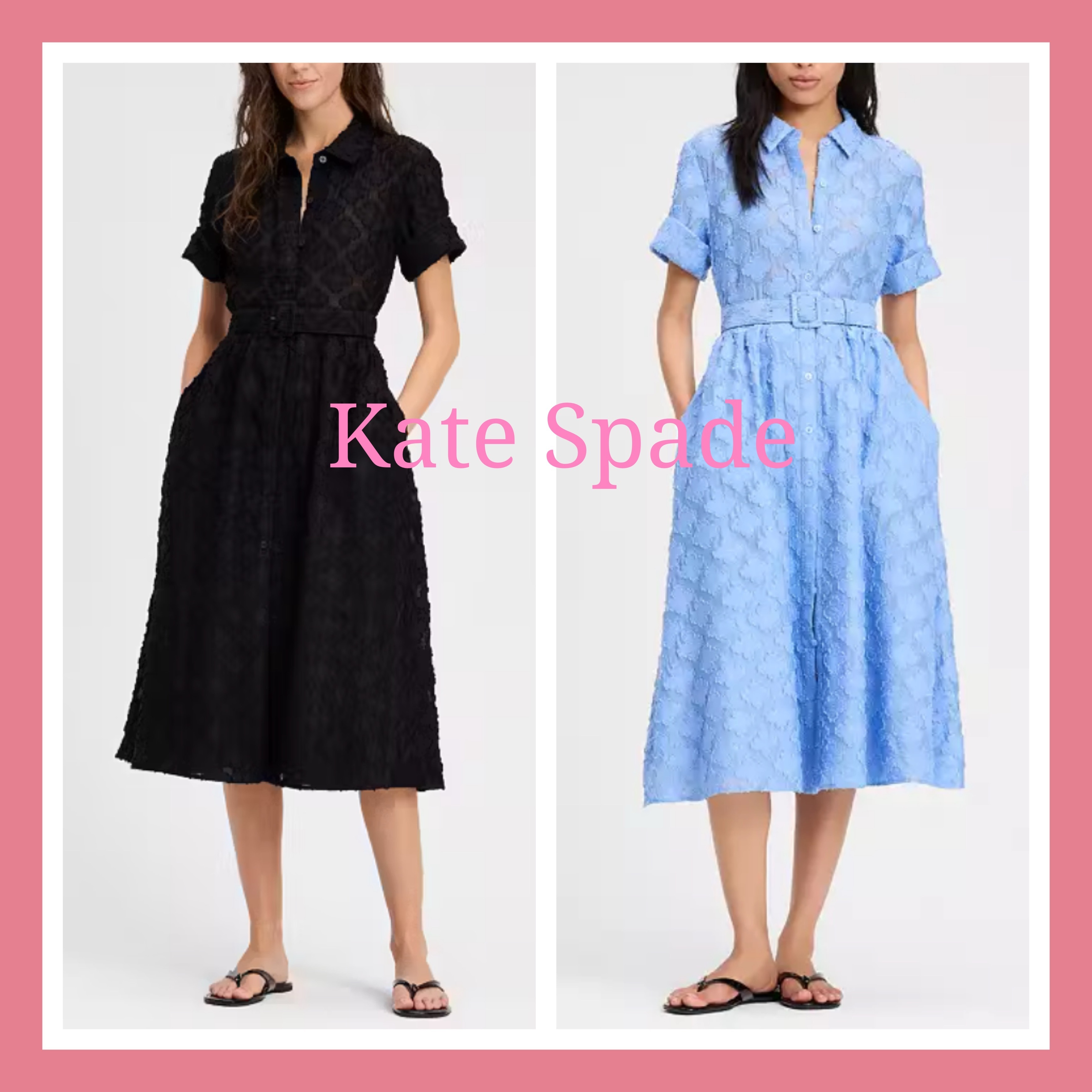 【Kate Spade】ベルテッド ミディ シャツ ドレス