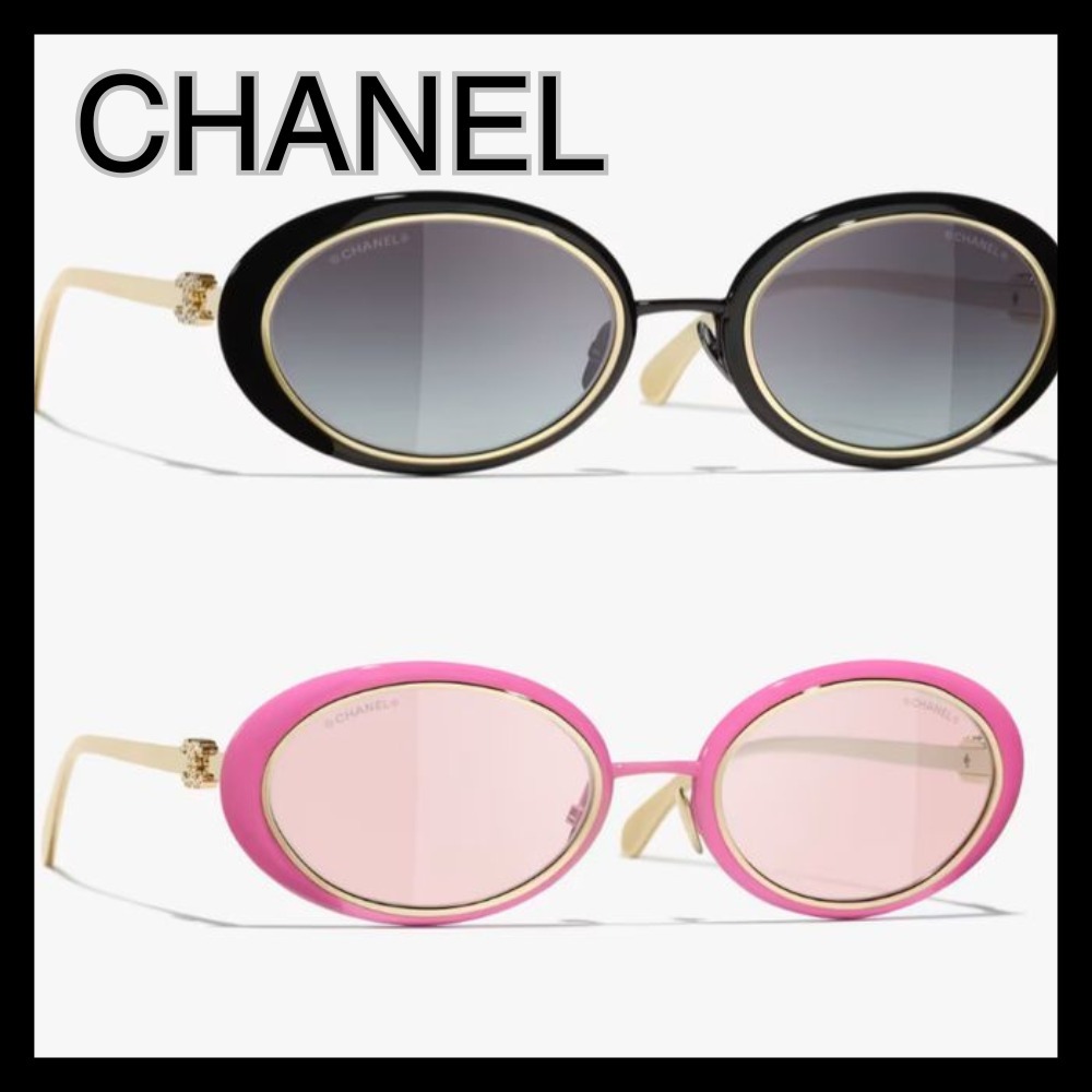 【存在感あるデザイン】CHANEL ココビーチ サングラス オーバル