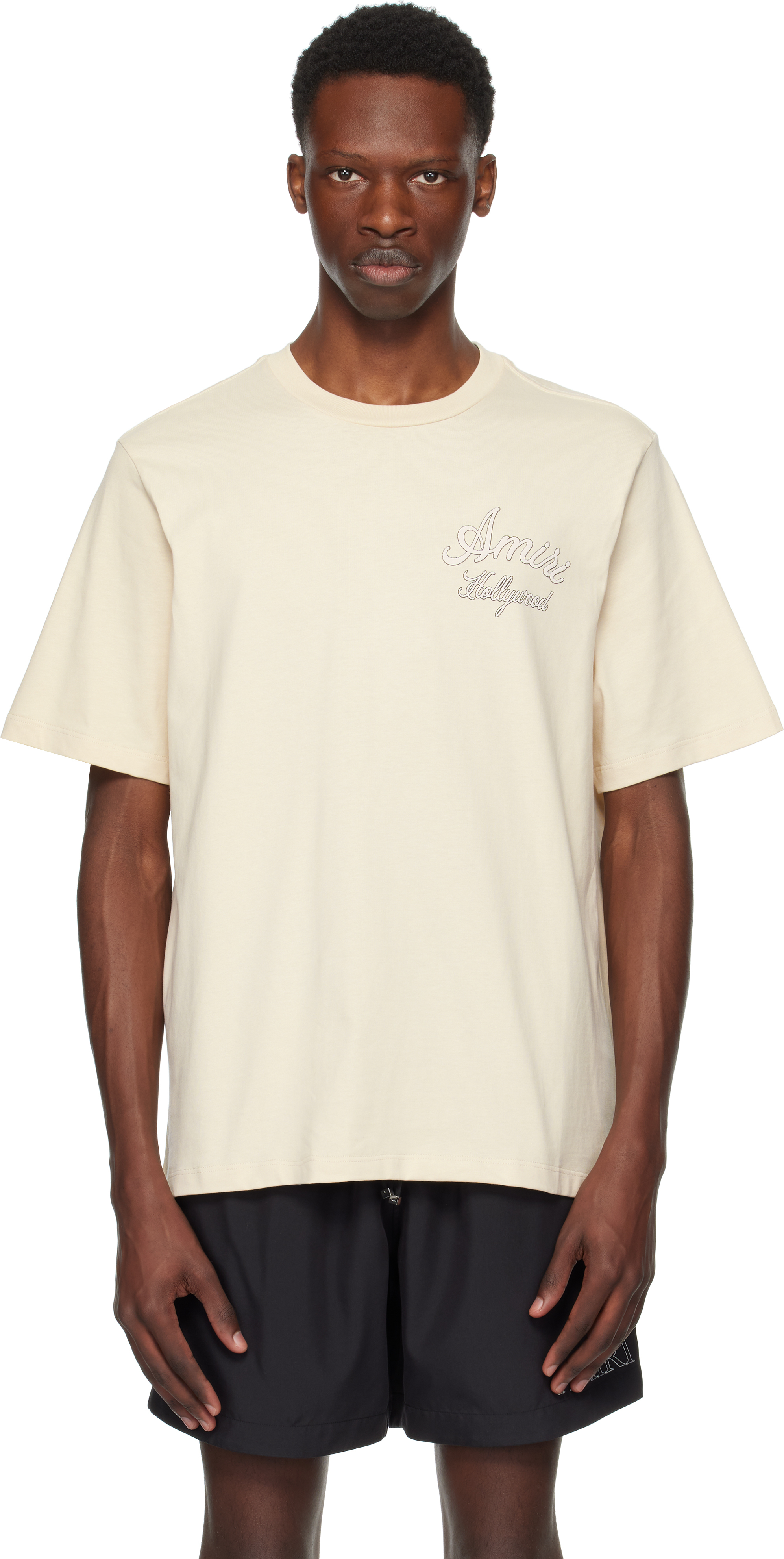 【関税込み】AMIRI ベージュ 'Amiri Hollywood' Tシャツ