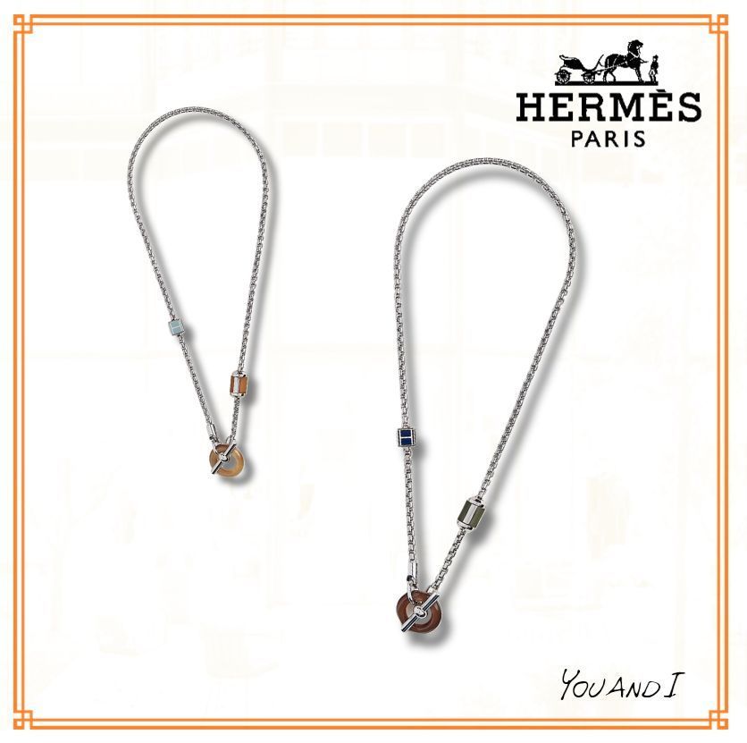 《素材のコントラストが光る》【HERMES】メリメロ ネックレス