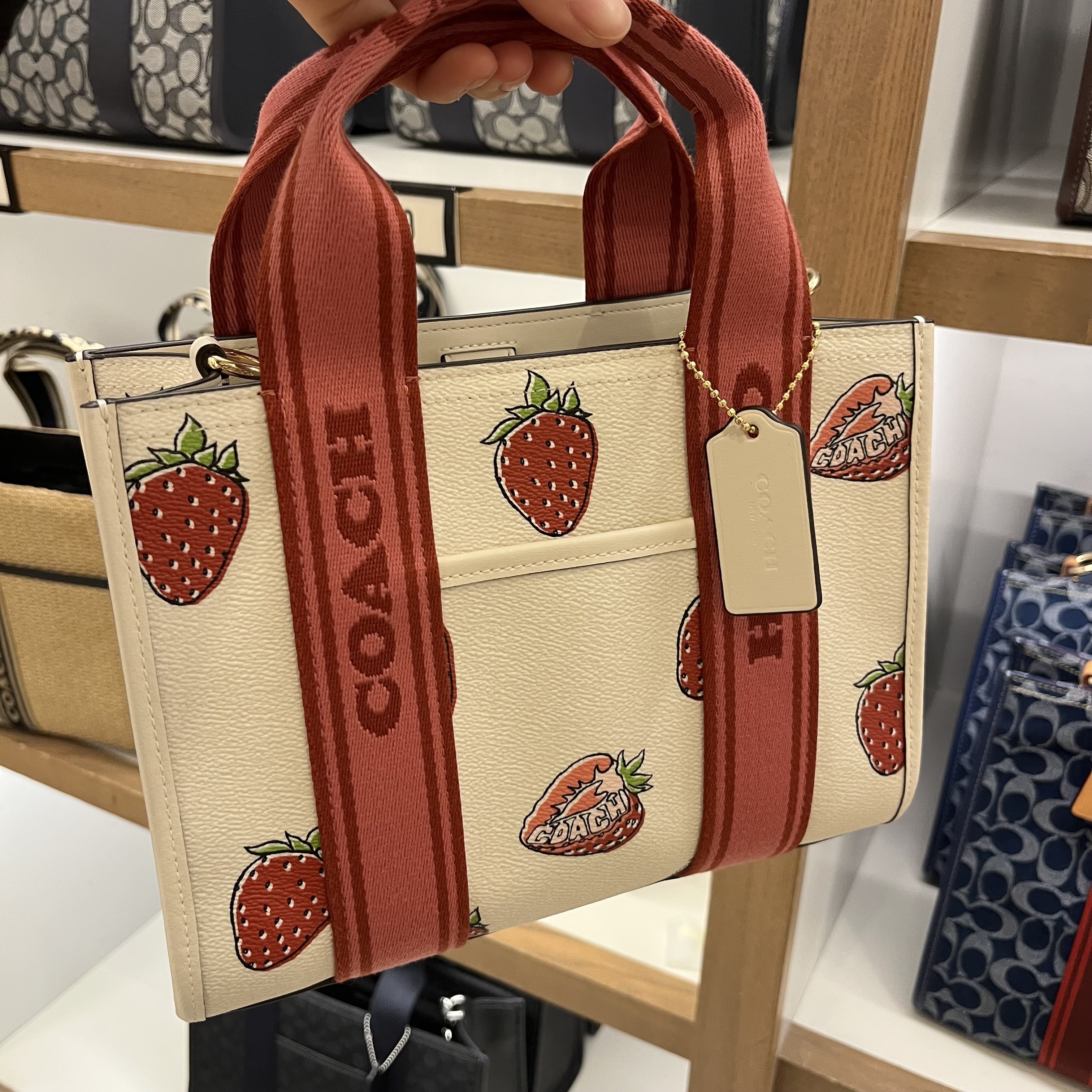 ストロベリーが可愛い♡【Coach】スミス トートバッグ 24