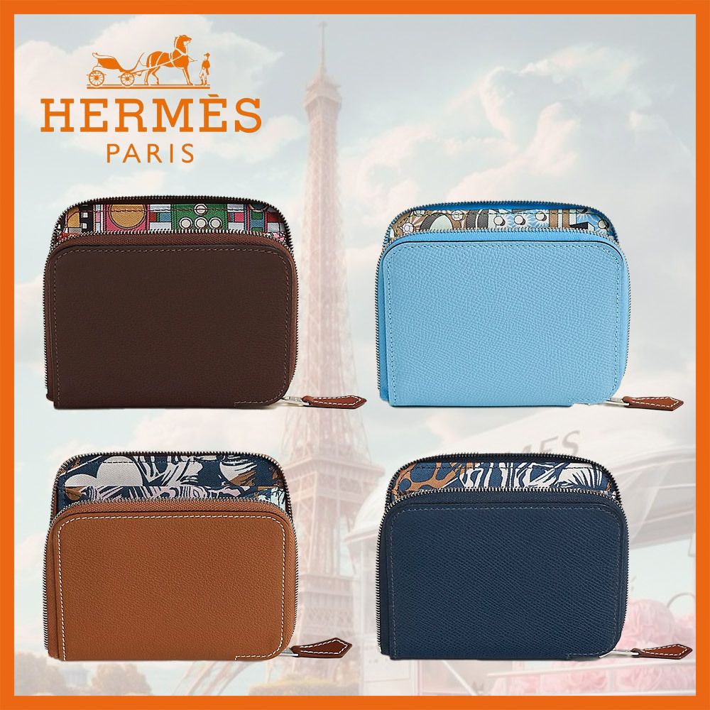 【プリントが素敵】 HERMES シルクイン コンパクトウォレット