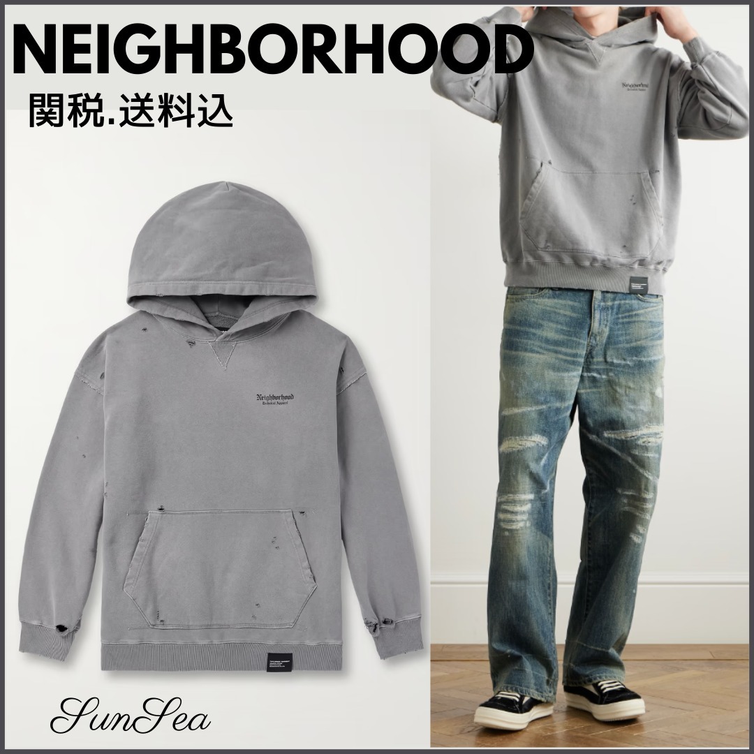 関税送料込【Neighborhood】ロゴプリントフーディー