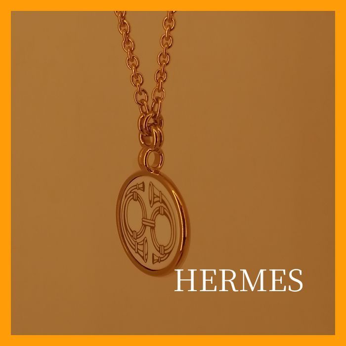 【HERMES】エルメス メダル ネックレス スモールモデル★上品