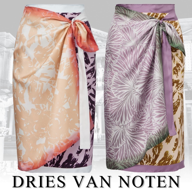 DRIES VAN NOTEN ドリスヴァンノッテン プリントラップスカート