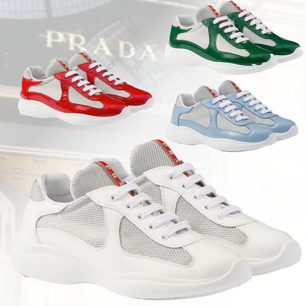 【カーフレザー】PRADA America’s Cup スニーカー バイク素材