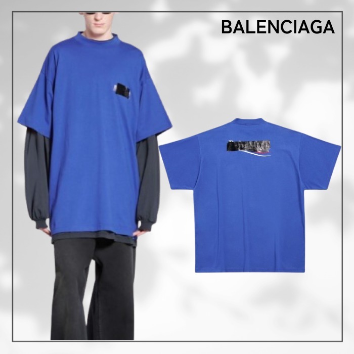 【BALENCIAGA】ロゴプリント オーバーサイズ コットンTシャツ