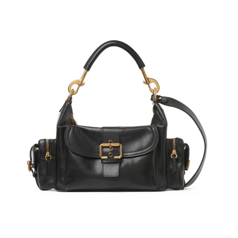 関税込/国内発送《CHLOE》シャイニーレザー製Camera Bag