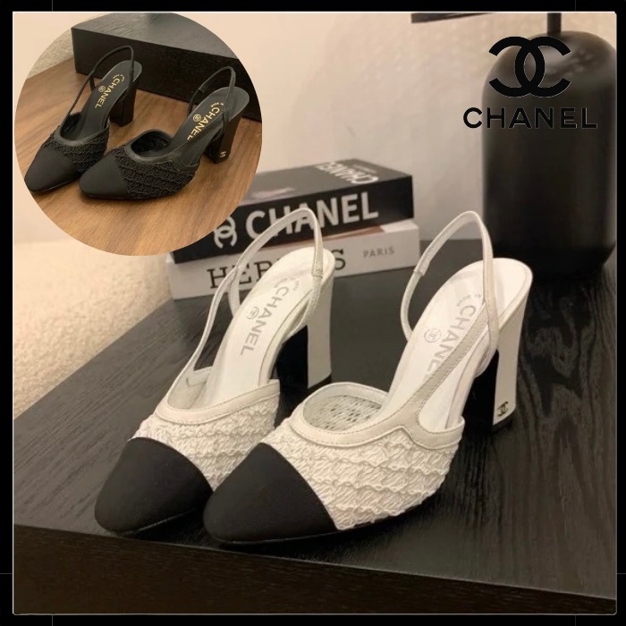【上品な透け感が大人可愛い☆】CHANEL スリングバック シューズ