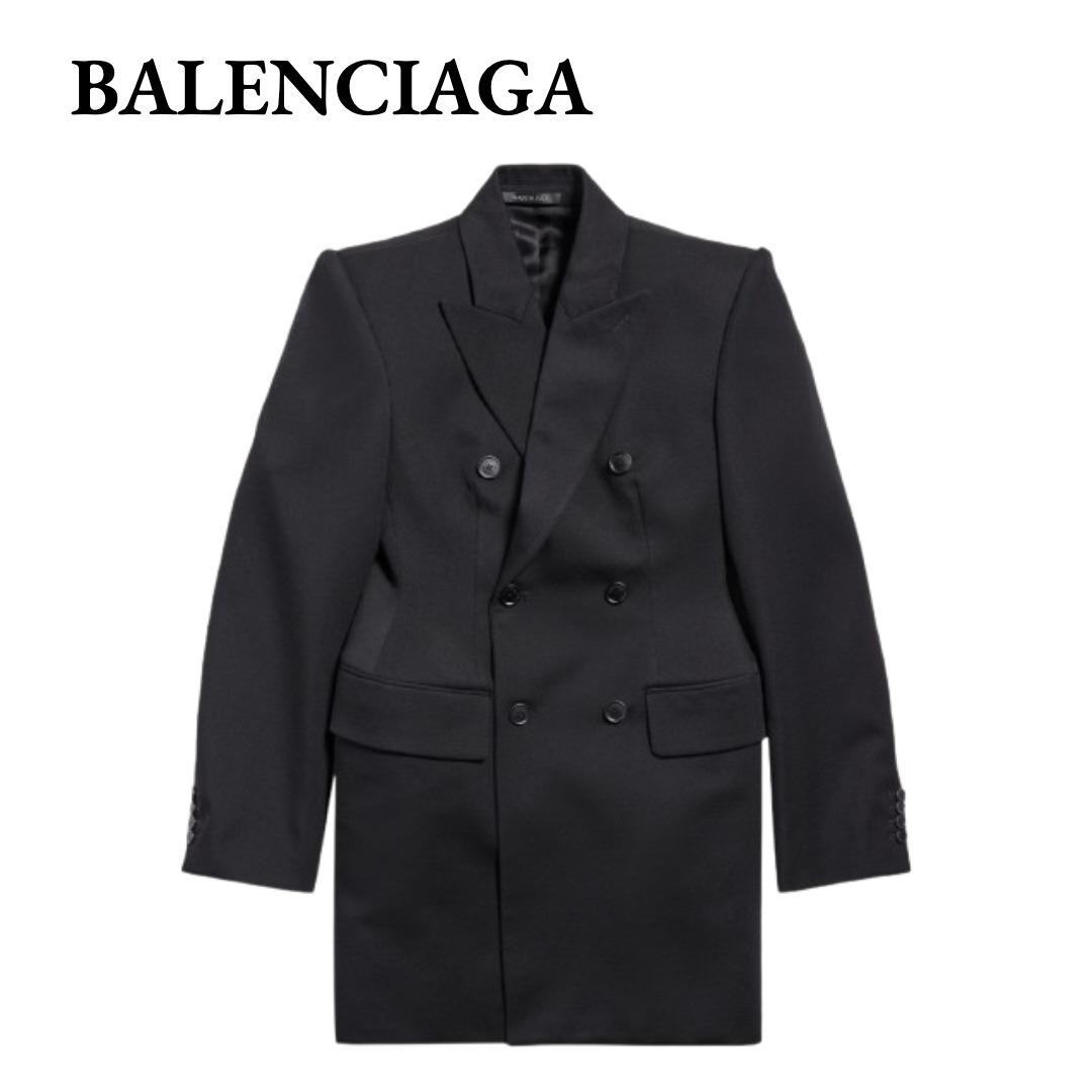 【VIP価格】BALENCIAGA ダブルブレスト ウール ジャケット