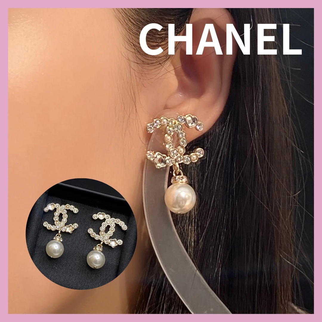 【ハートとスターのモチーフ】CHANEL ピアス ゴールド
