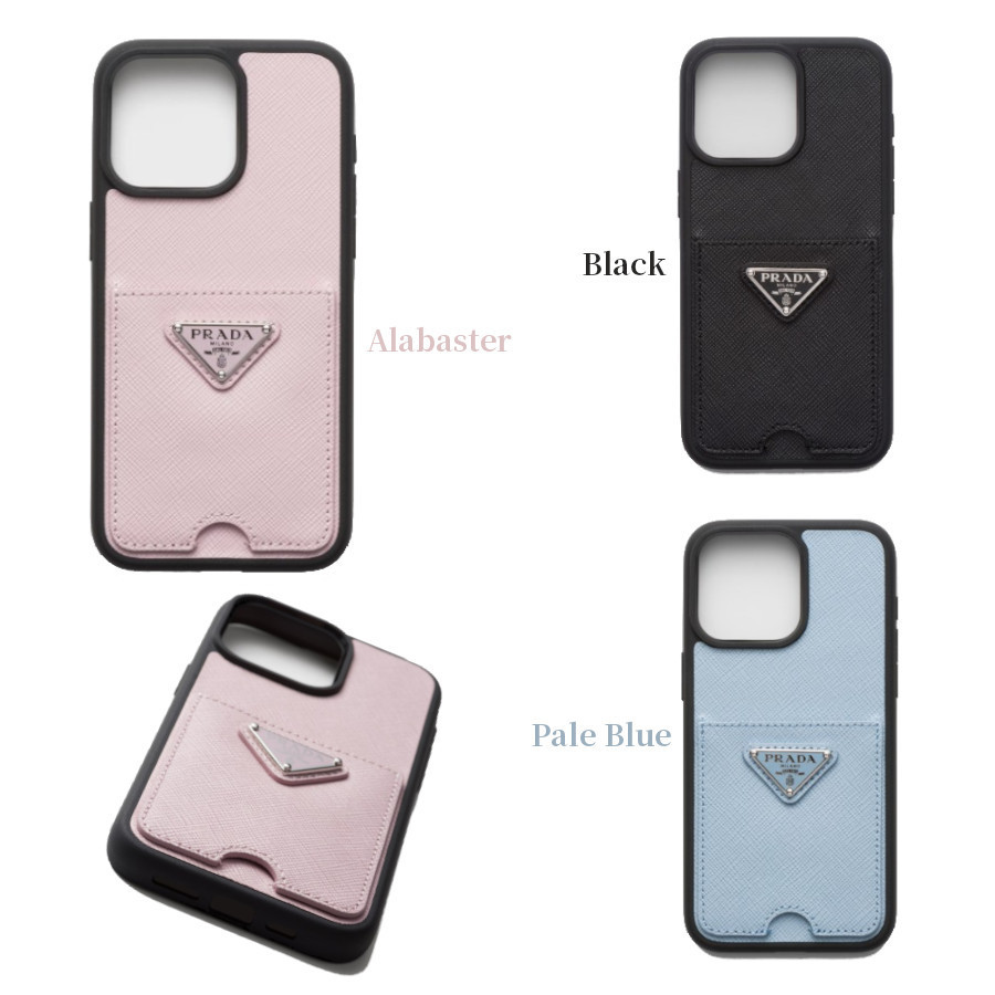 【直営店買付】プラダ☆Saffiano iPhone15 ProMaxケース☆1ZH183