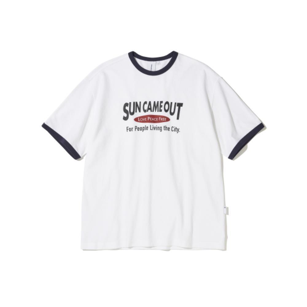 ★Urbandtype.★ Sun Out Lettering Terry Ringer T-Shirt Navy