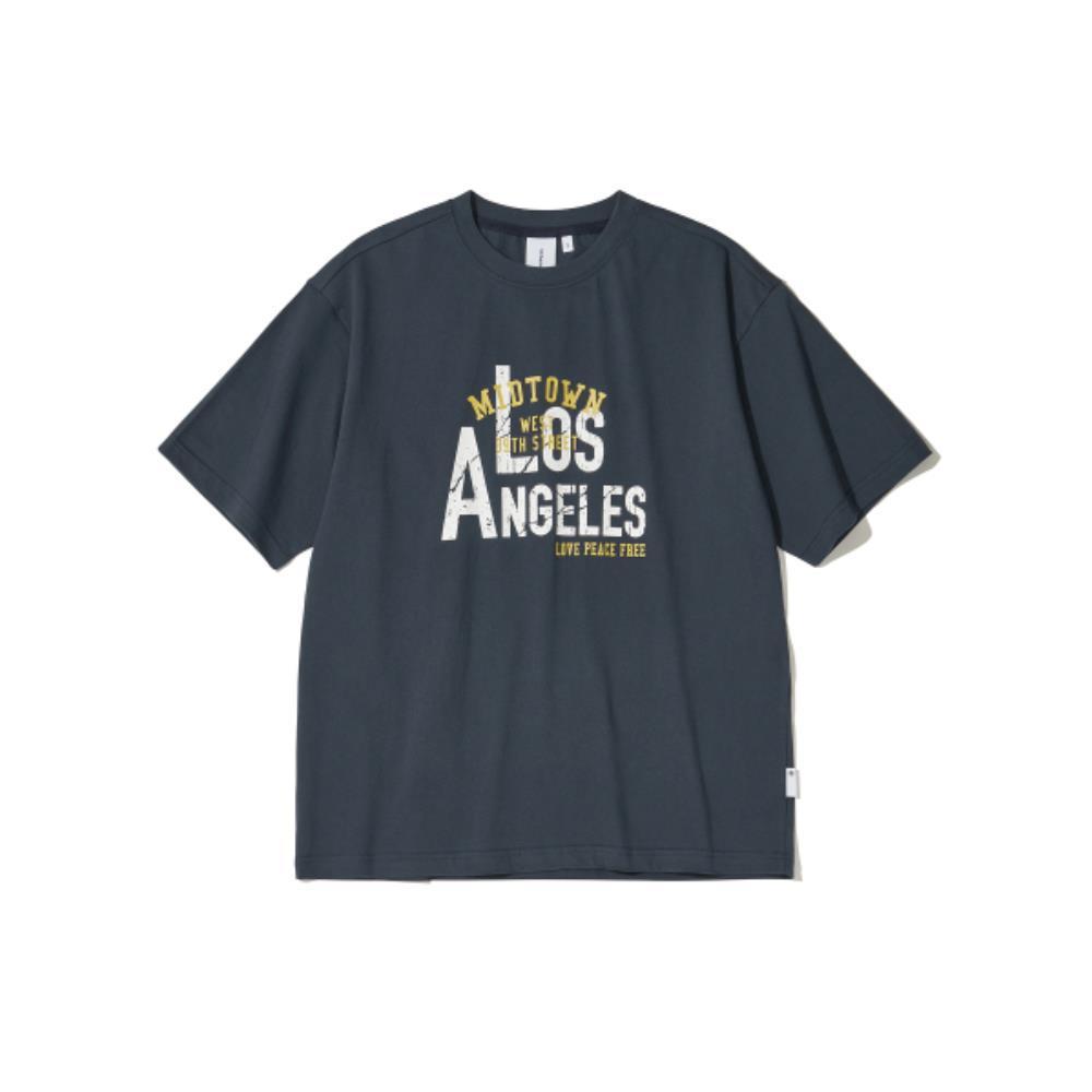 ★Urbandtype.★ Los Angeles Vintage Graphic T-Shirt Navy UBE