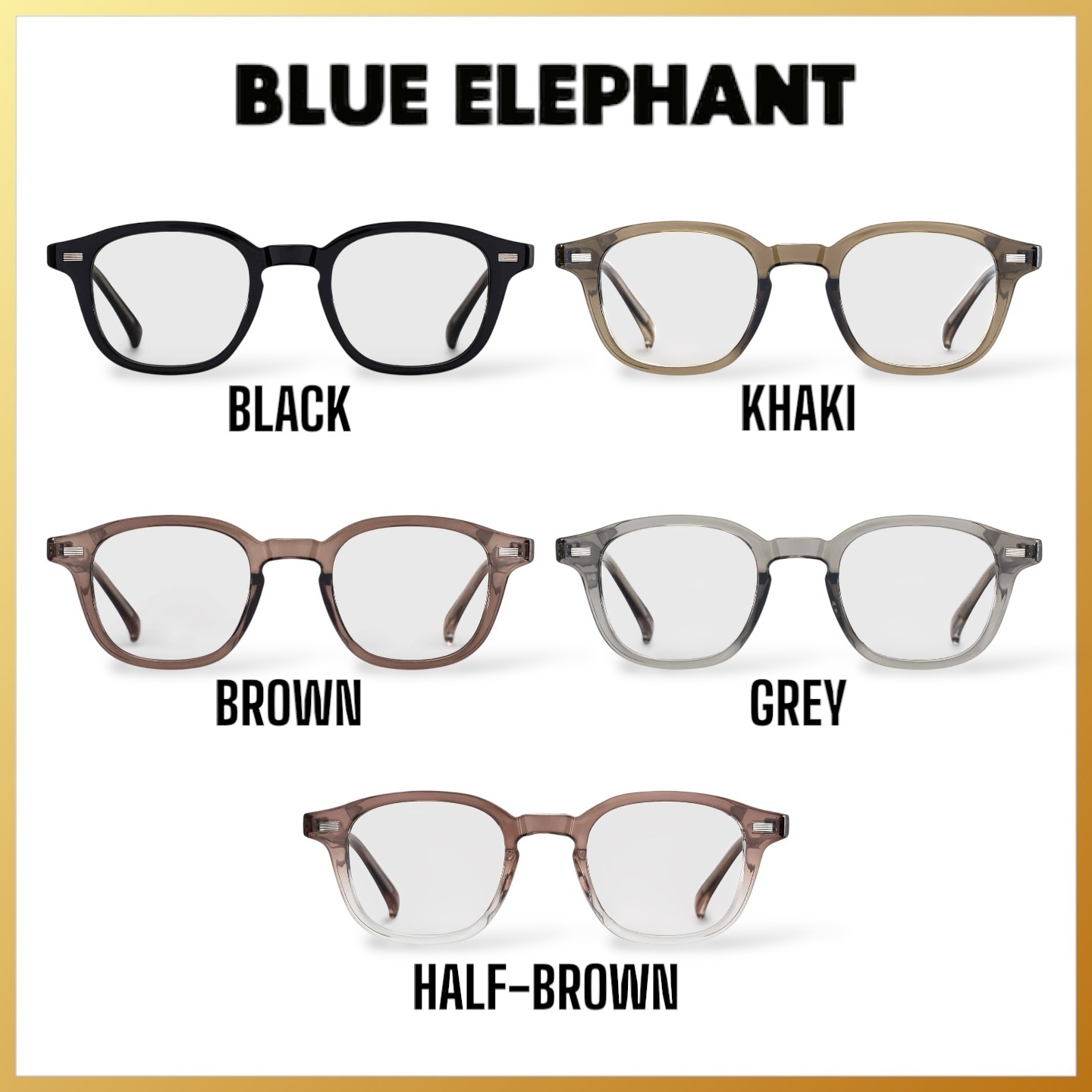 【BLUE ELEPHANT】GRAND_5colors ☆韓国人気メガネ☆