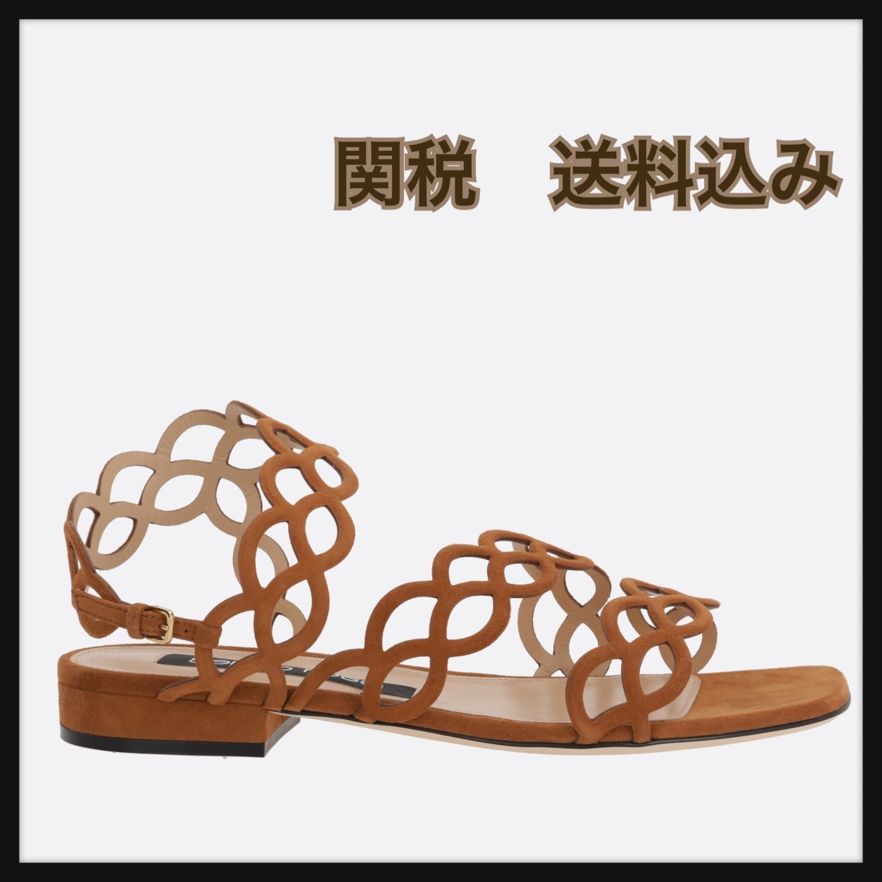 【SS25】sr Mermaid flat sandals in suede