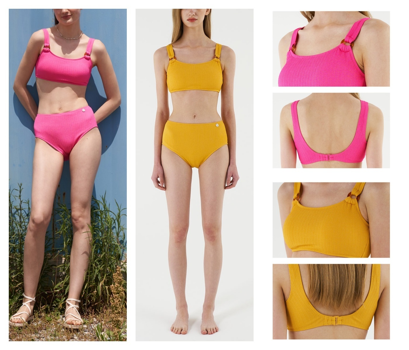 ★CORALIQUE★Modern Bolding Bikini★Pink_Yellow★韓国★人気