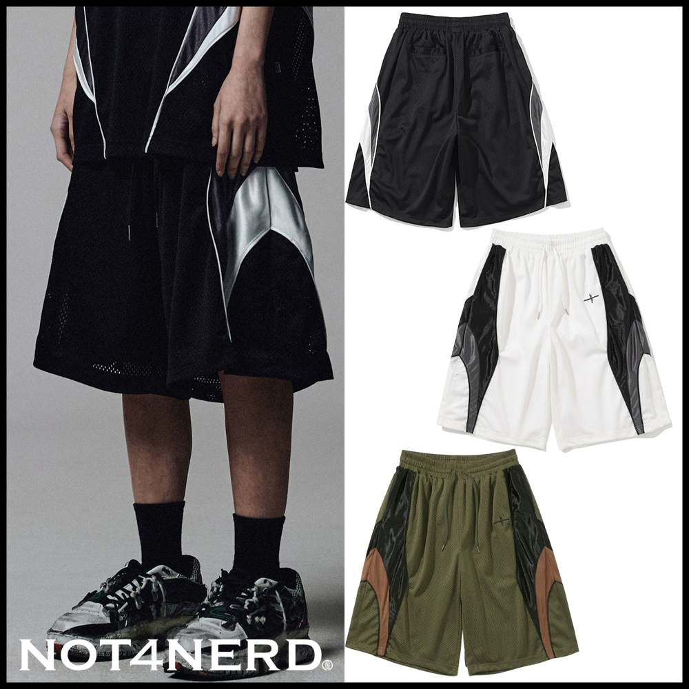 NOT4NERD ■ 4 Symbol Colour Block Mesh Shorts