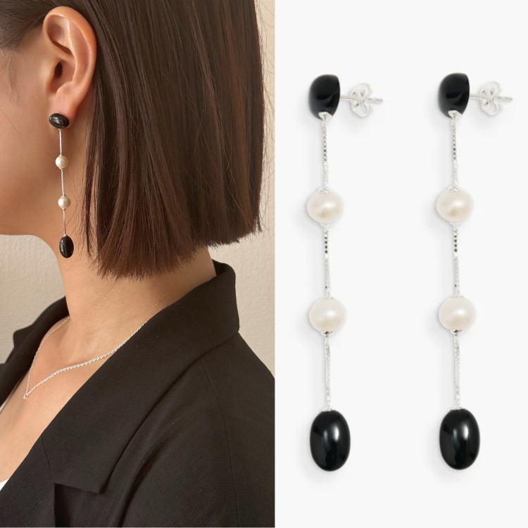 RAGBAG ラグバッグ Onyx Pearl ピアス オニキス  パール