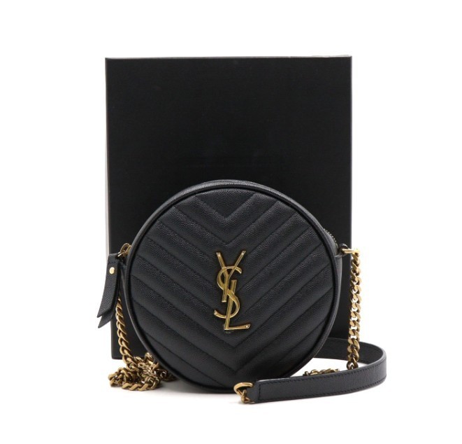 SAINT LAURENT モノグラム ラウンド ミニ ショルダーバッグ