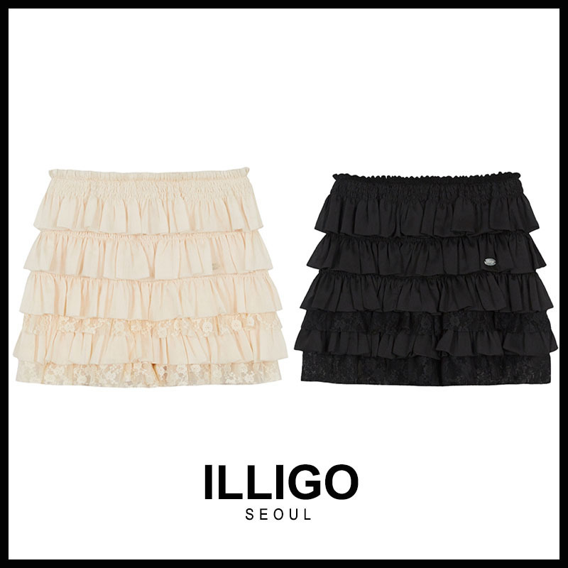 ★ ILLIGO★ CANCAN FRILL SKIRT PANTS