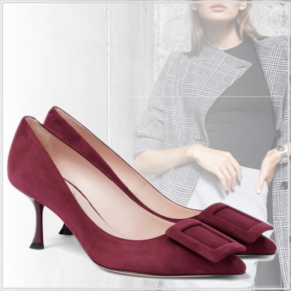 一目惚れ級【Roger Vivier】スエード レザー パンプス