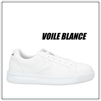 VOILE BLANCE ホワイト無地スニーカー 関税送料込み