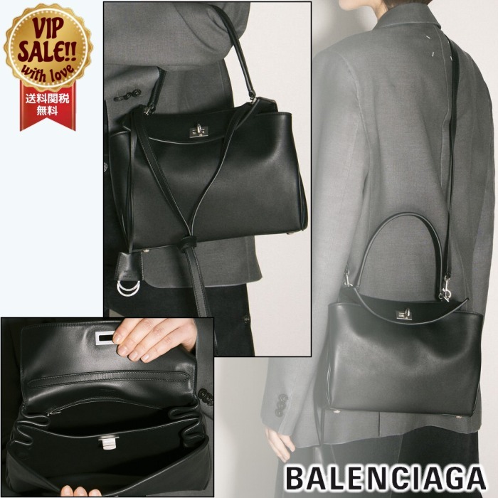 【BALENCIAGA】 ロデオスモールハンドバッグ ブラック