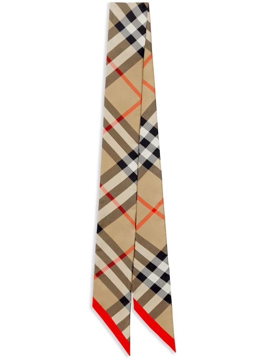 【関税＆送料込み】Burberry Thin Silk Check Scarf Accessori