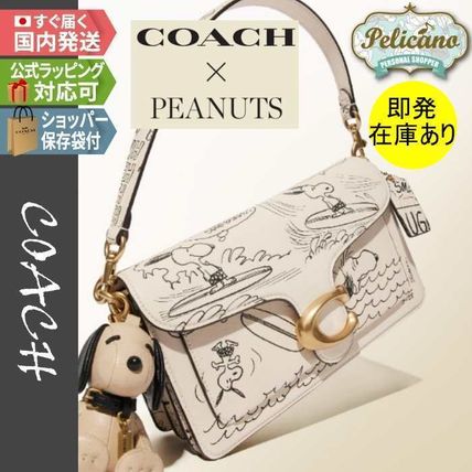 スヌーピー限定コラボ【COACH】タビーショルダーバッグ26 (Coach