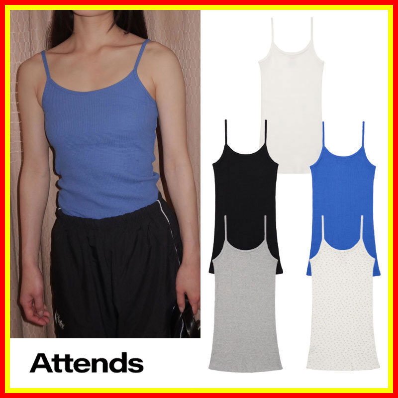 [ATTENDS] Waffle sleeveless shirt /追跡付