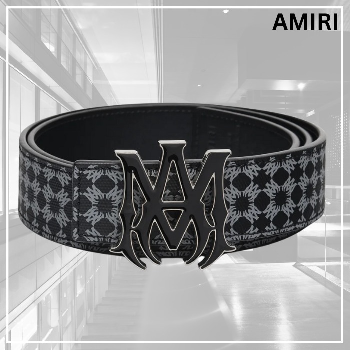 洗練された存在感を腰元に【AMIRI】MA ロゴ エナメルベルト