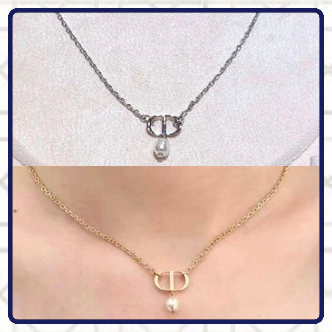 【清楚に輝くCD×パール♪】DIOR ネックレス