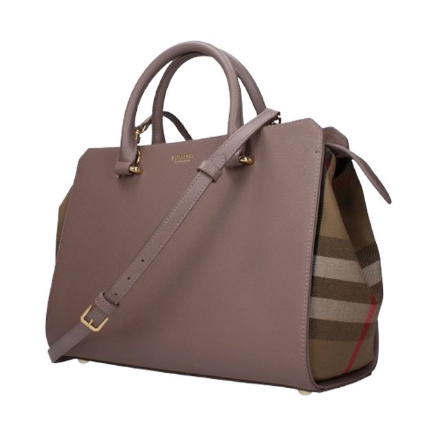 【送料関税込】Burberry - ハンドバッグ レザー 灰色