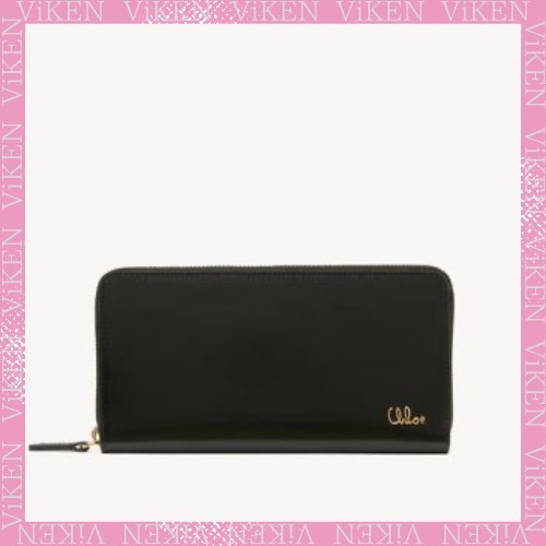 【Chloe 】ICONIC ロングウォレット シャイニーレザージップ