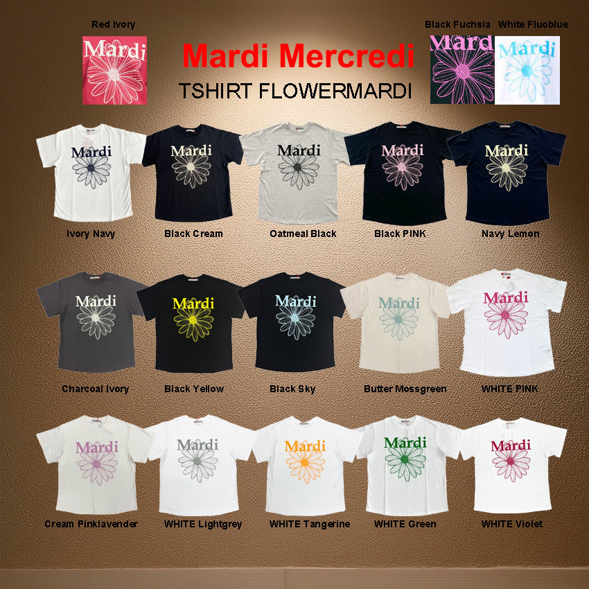 【Mardi Mercredi】TSHIRT FLOWERMARDI 18カラー